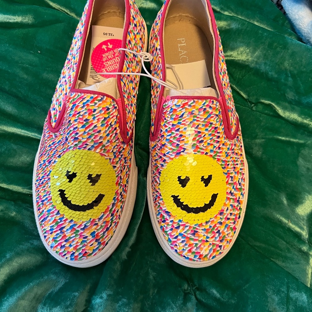New Children’s Place Reversible  Sequin Slip On  Sneakers -NWT